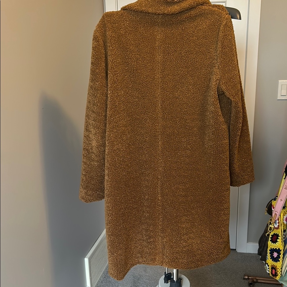 Lucky Brand Brown Teddy Jacket Cozy Oversized Fit - Picture 4 of 5